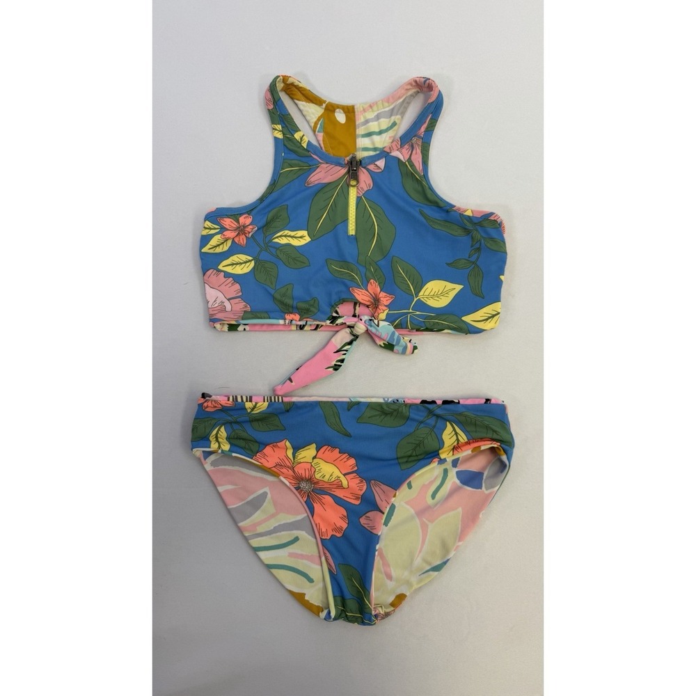 Maaji Girls 2 Piece Bikini Swimsuit Colorful Reversible Sz 10 EUC Beach Pool - Picture 5 of 8